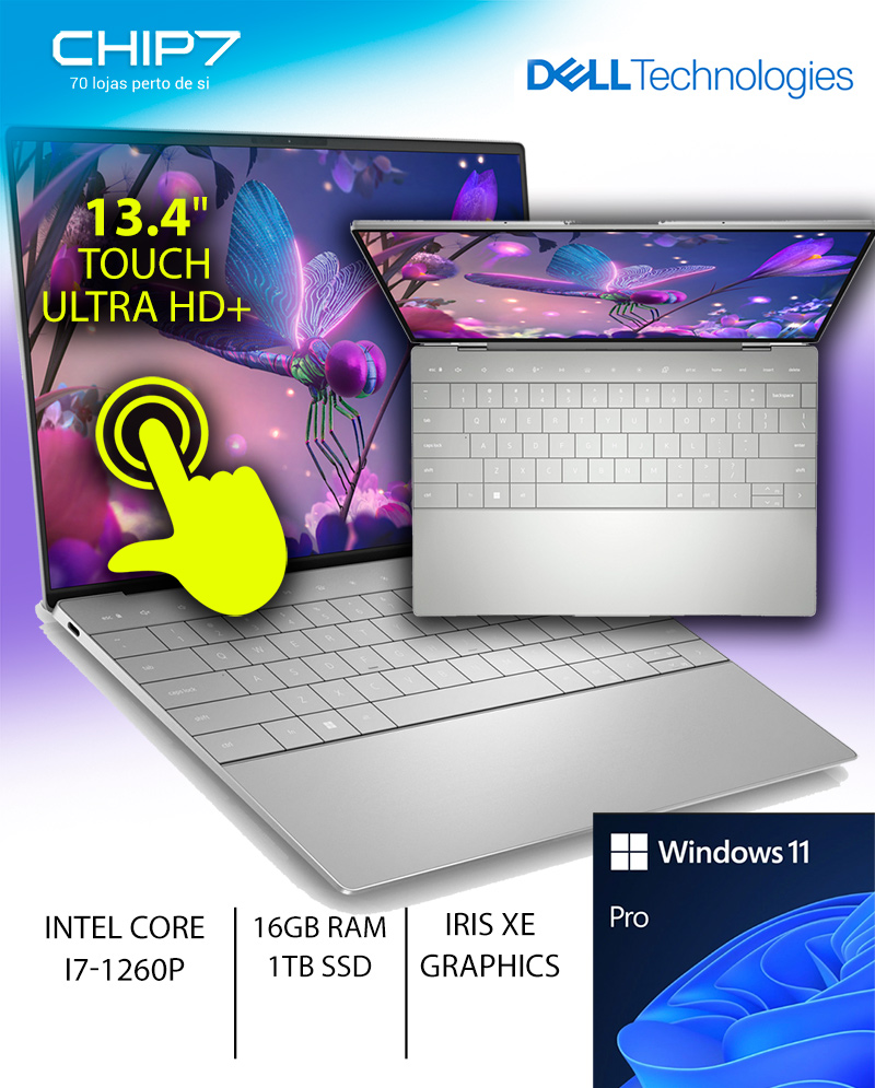 Portátil Dell XPS 9320 i7-1260P / 16GB RAM / 1TB SSD / 13.4