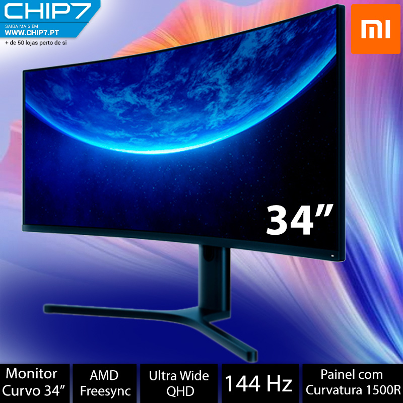 Monitor Gaming Curvo Xiaomi Mi 34 UWQHD 3440 x 1440 pixels 21:9
