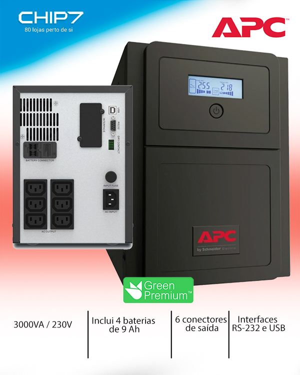 APC EASY UPS SMV 3000VA 230V | CHIP7