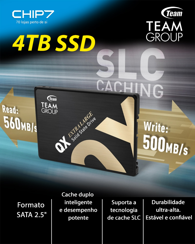 SSD 2.5 SATA Team Group 4TB QX-560R/500W | CHIP7