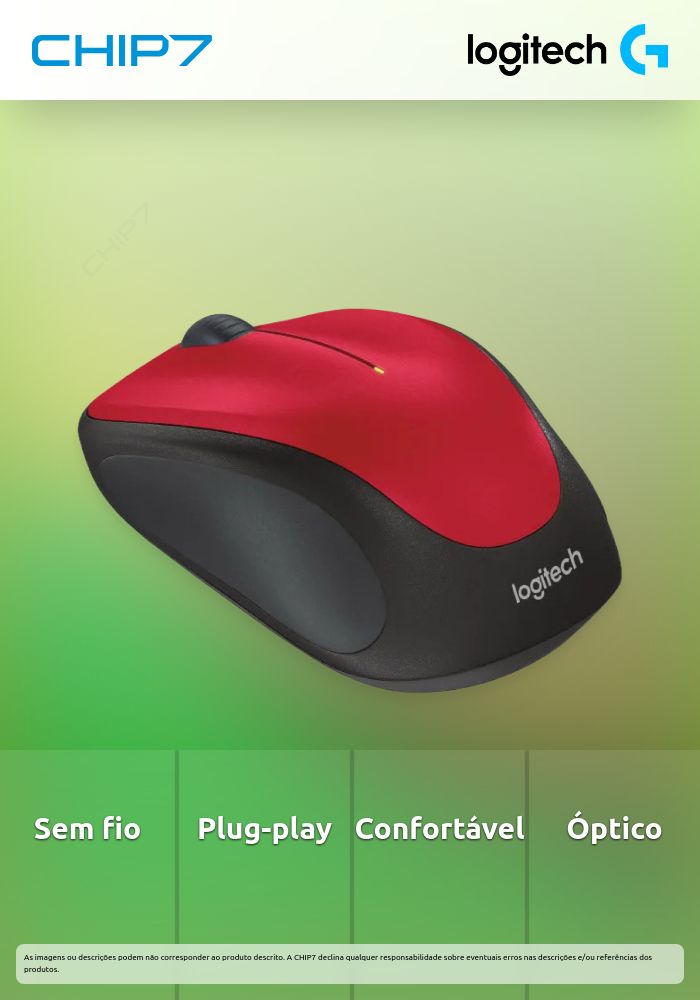 Rato Óptico Logitech M235 Wireless Vermelho | CHIP7