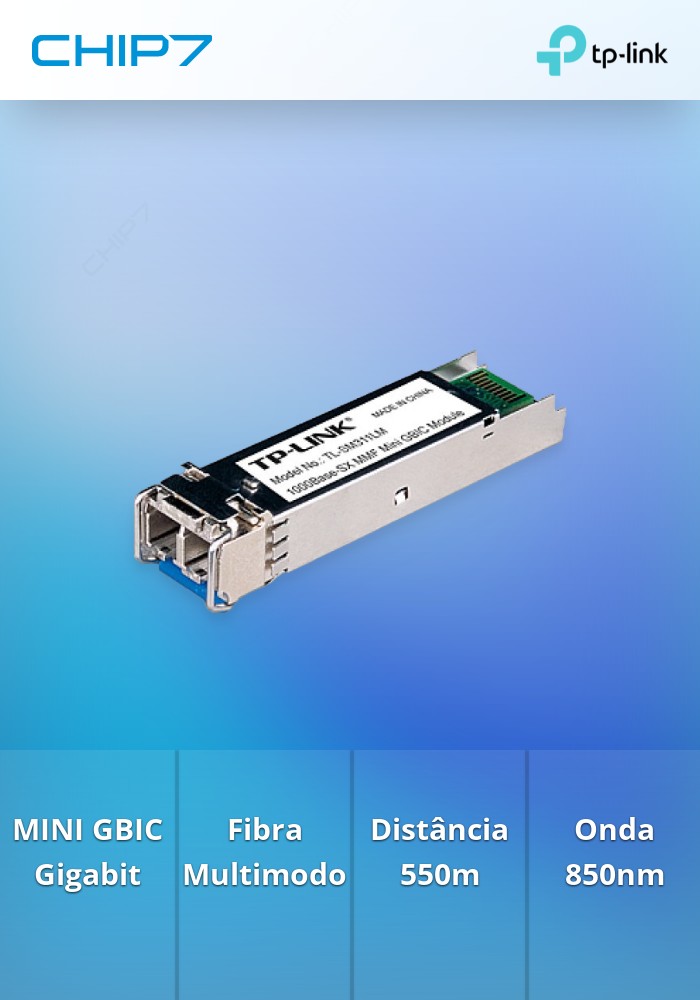 MÓDULO FIBRA GIGABIT MINI GBIC SFP MULTIMODO TP-LINK