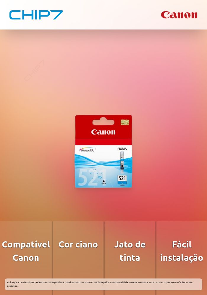 Tinteiro CANON CLI-521 Ciano