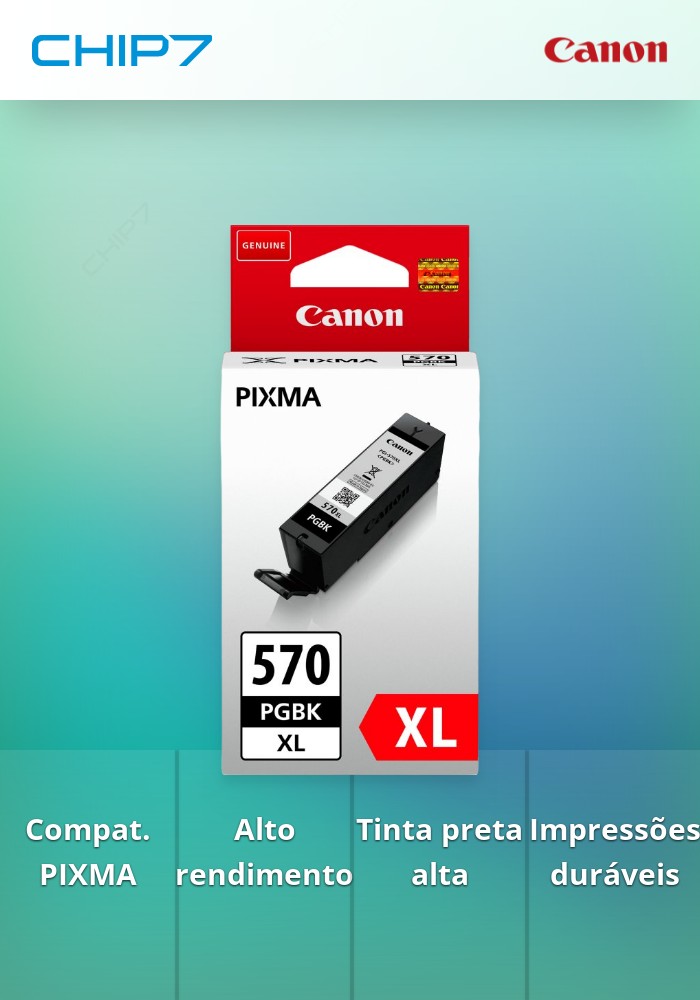Tinteiro CANON PGI-570PGBK XL Preto Pigmentado - PIXMA