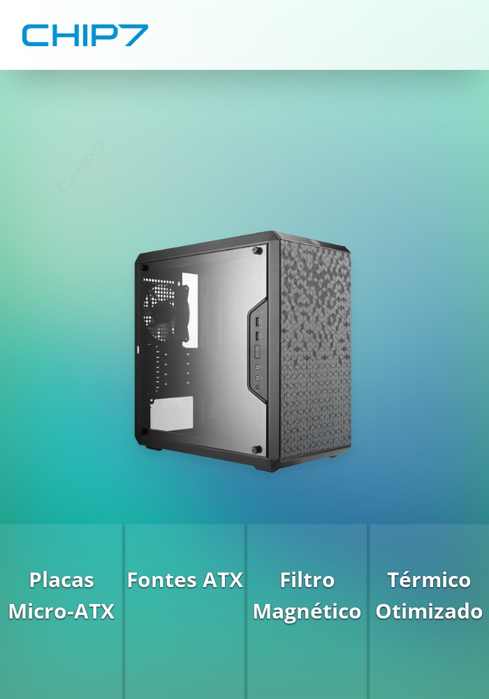 MasterBox Q300L, Micro-ATX, Hight Flexibility, ATX PSU Suport, Patterned Dust Filter, Excellent thermal performance, Edge to edge acrylic side panel