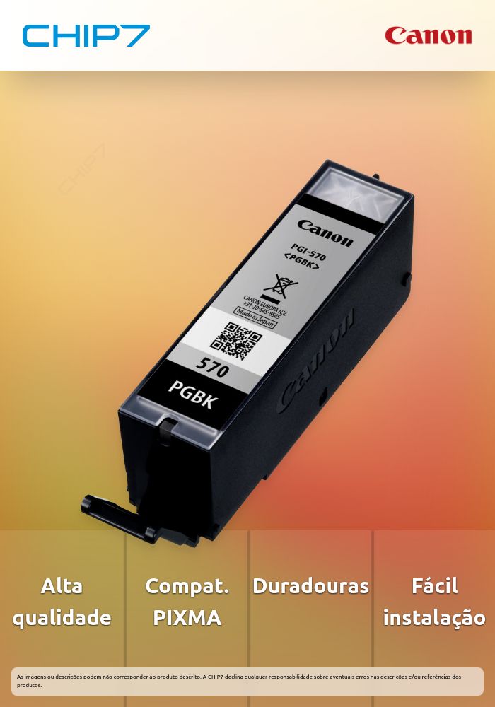 Tinteiro CANON PGI-570PGBK Preto Pigmentado - PIXMA