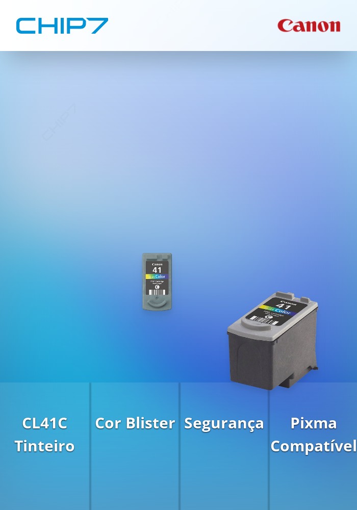 CL41C - Tinteiro Cor blister com Security para Pixma iP1600-iP2200-iP6210D-iP6220D-MP150-MP170-MP450-MP160-MP180-MP460