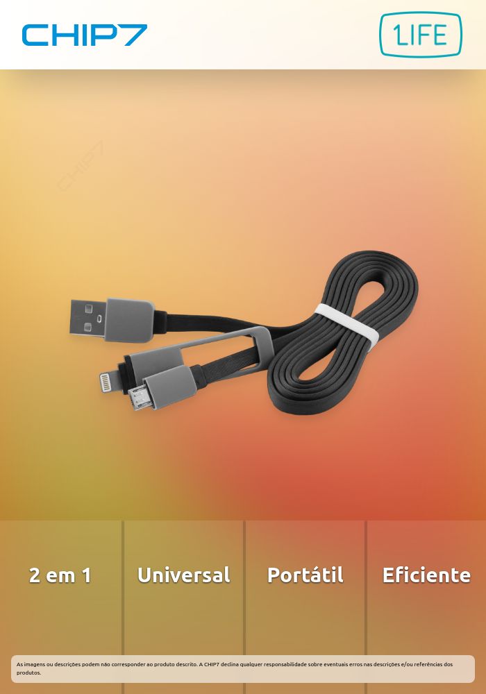 1Life pa: 2in1 flat - Carregador / adaptador