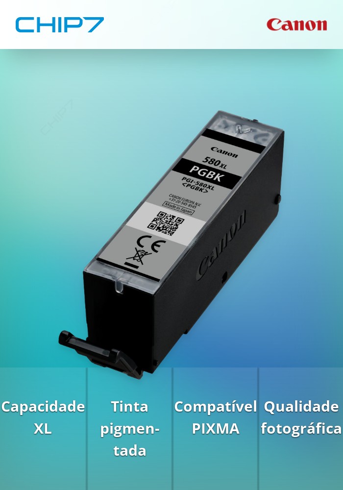 Tinteiro CANON PGI-580XL Preto Pigmentado - PIXMA TS
