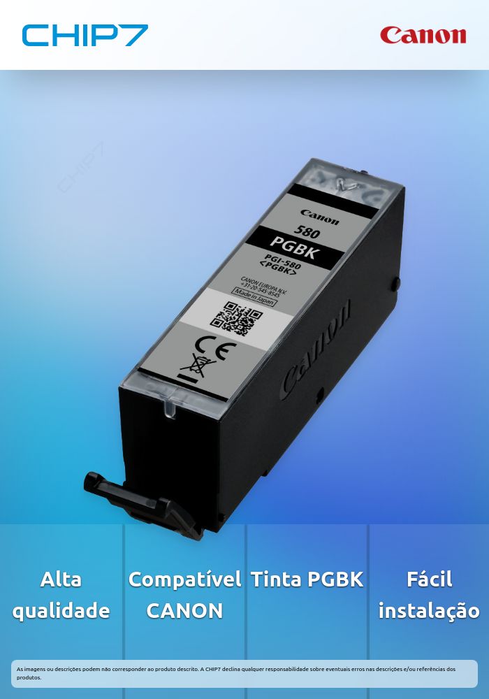 Tinteiro CANON PGI-580 Preto PGBK