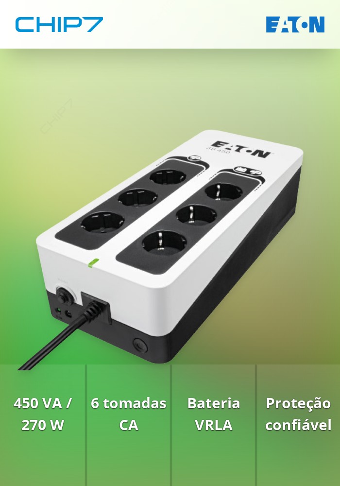 UPS Eaton 3S 450VA USB DIN Schuko