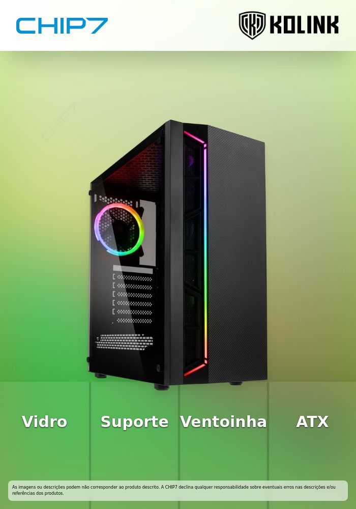 Caixa Kolink ATX Inspire K7 ARGB Vidro Temperado