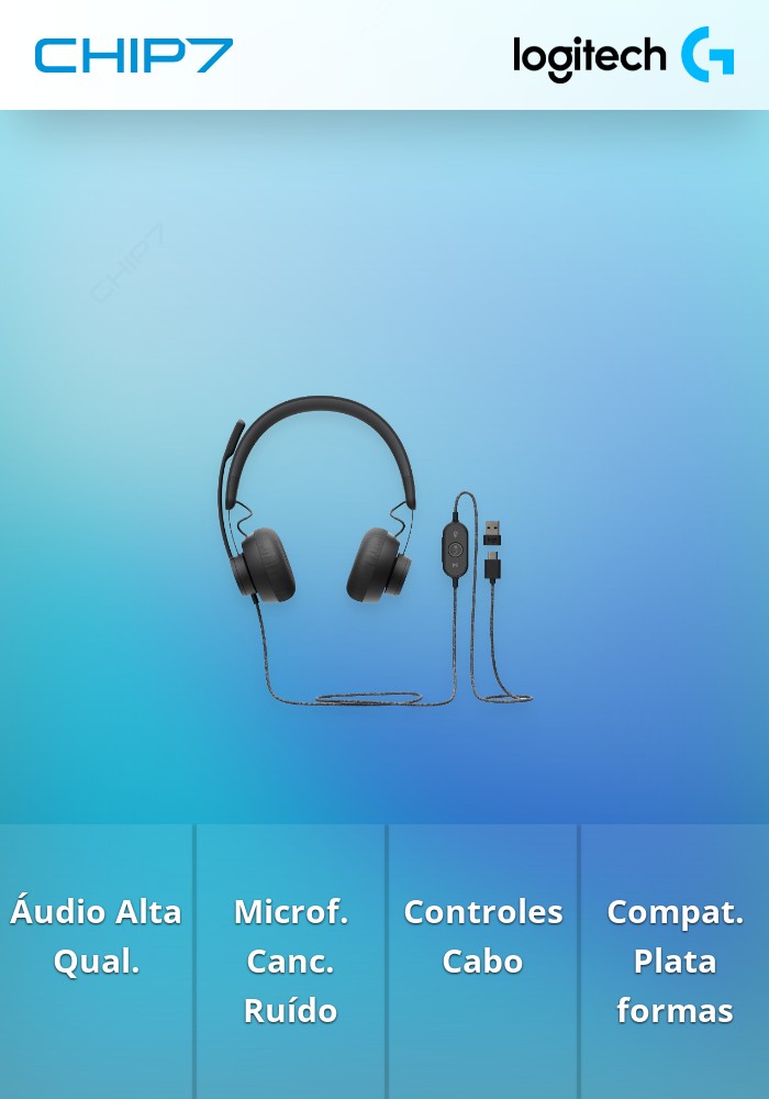 Headset Logitech Zone Wired 981-000870