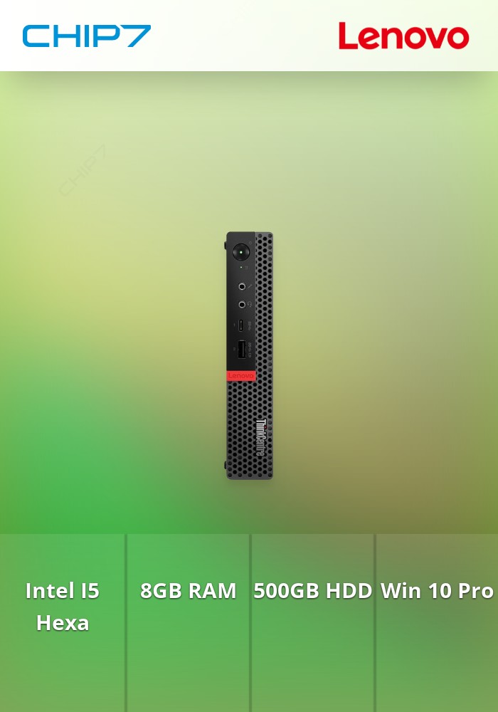 Computador Lenovo - I5 8500T / 8GB RAM / 500GB HDD / Windows 10 Pro - ThinkCentre M920q 10V8