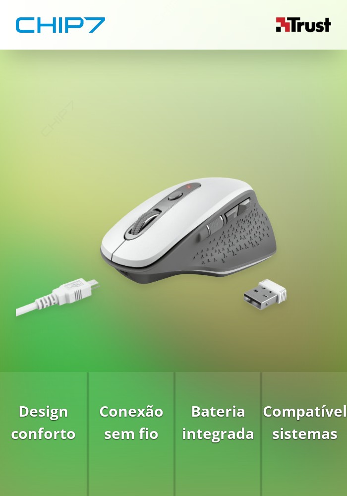 Rato TRUST OZAA RECHARGEABLE White - 24035