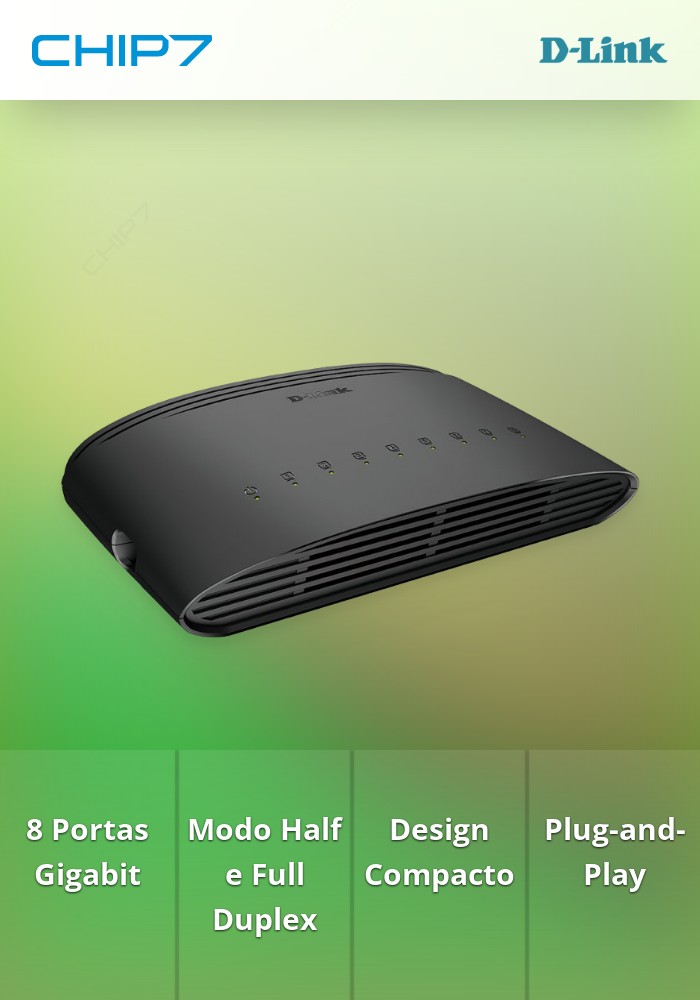 D-LINK SWITCH 8x10/100/1000(HALF/FULL DUPLEX)DESKTOP