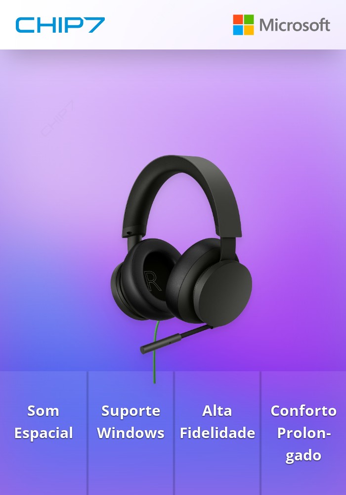 Xbox Stereo Headset - suporte para som espacial de alta fidelidade Windows Sonic, Dolby Atmos, DTS Headphone