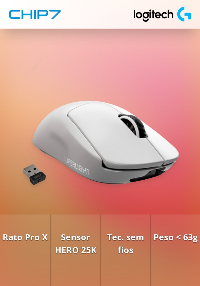 Rato Logitech G Series PRO X Superlight Wireless 25400DP Wh