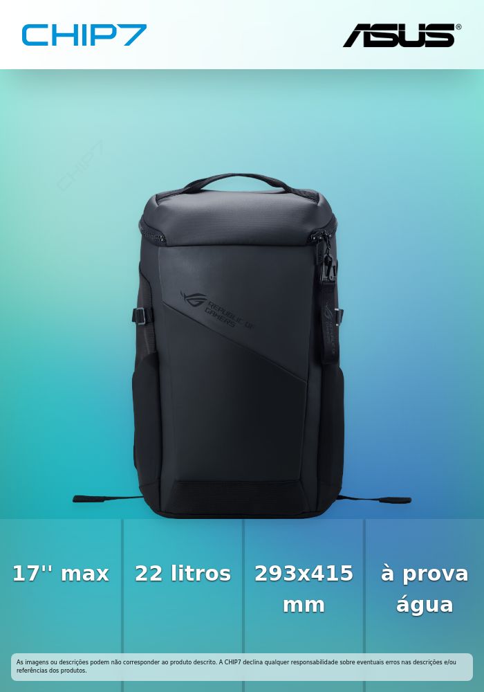 ASUS ROG Ranger BackPack BP2701 up to 17inch 22liter NB Comp 293x415x26mm water-repellent scratch-resistant 2Y Black