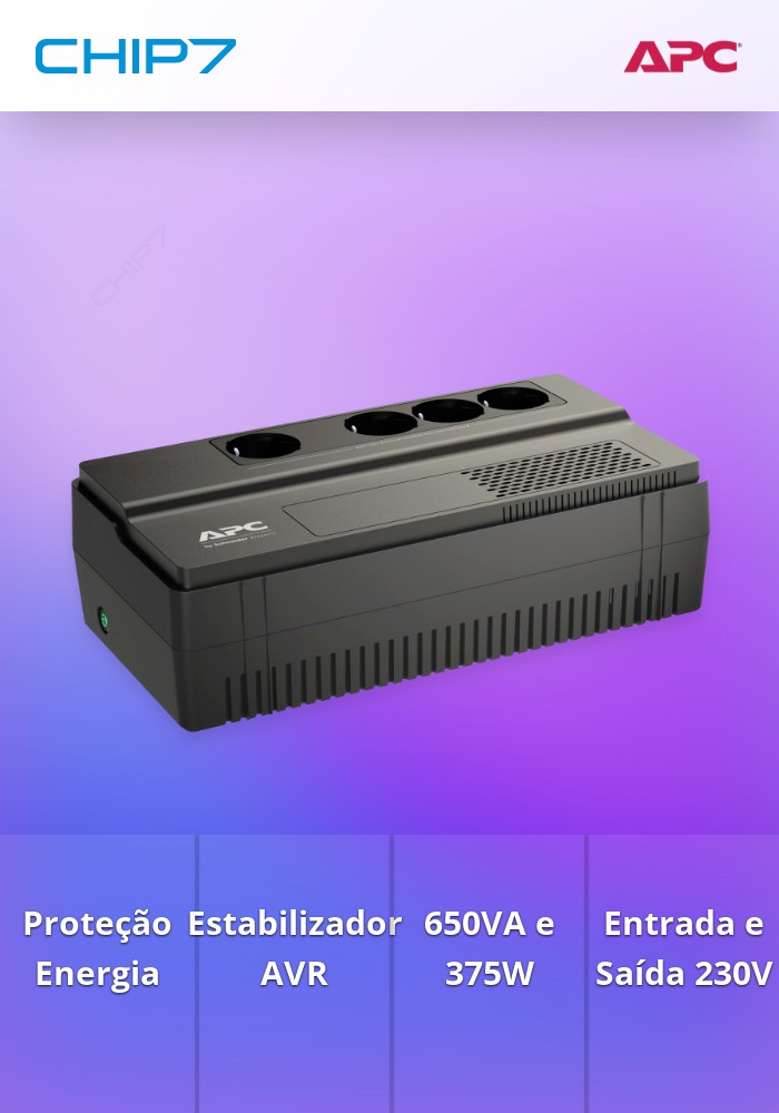 UPS APC Easy UPS BV 650VA, AVR, 230V - BV650I-GR
