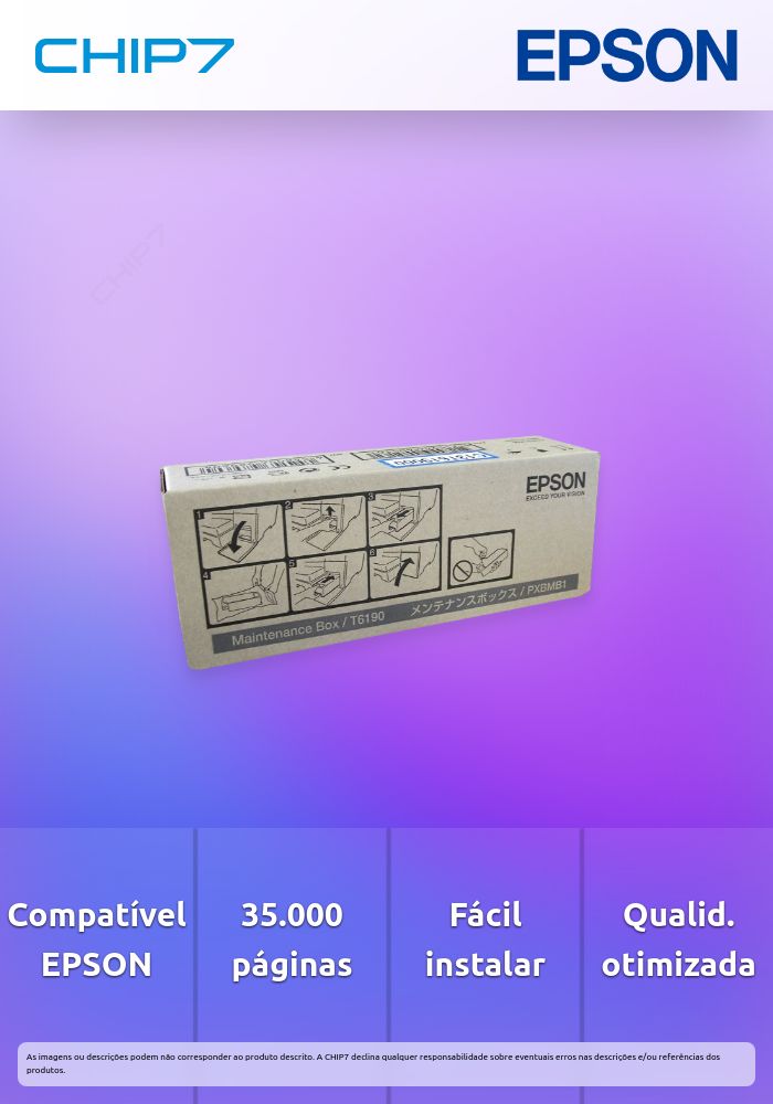 Tanque de Manutenção EPSON T619000 35k - B300/310/500, Stylus Pro 4900/SC-P5000