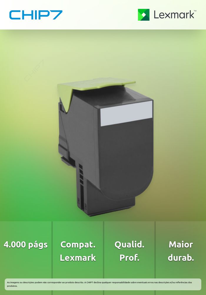 LEXMARK TONER PRETO CORP CS310, CS410, CS510 4K