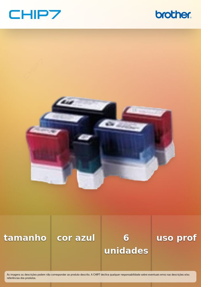 BROTHER SUPORTE DE CARIMBO AZUL PR3458E6P 34X58MM MOQ 6UNI