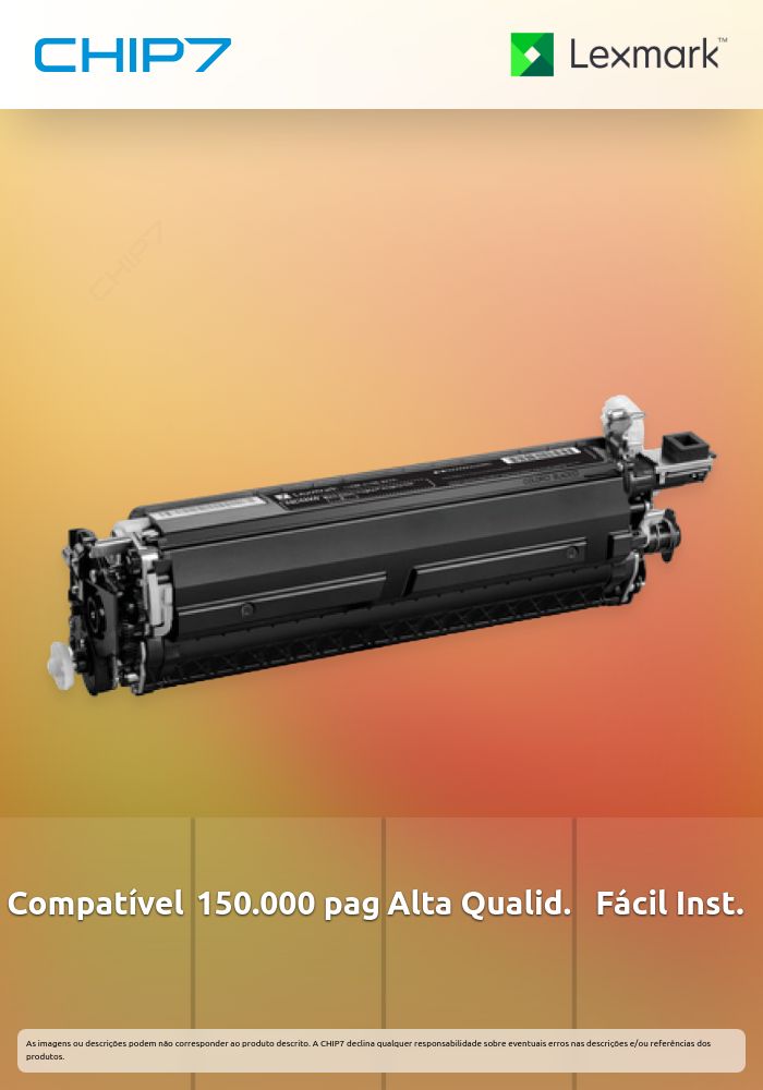 Unidade de Imagem LEXMARK 74C0ZK0 Preto de retorno 150K a 5% - CS720/725/727/728, CX725/727