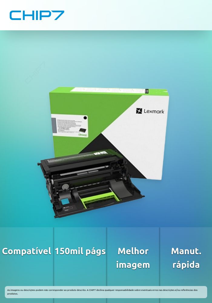 Unidade Imagem LEXMARK 58D0Z0E CORP. 150K a 5% - MS/MX71x, MS/MX82x, MB2770, B2865