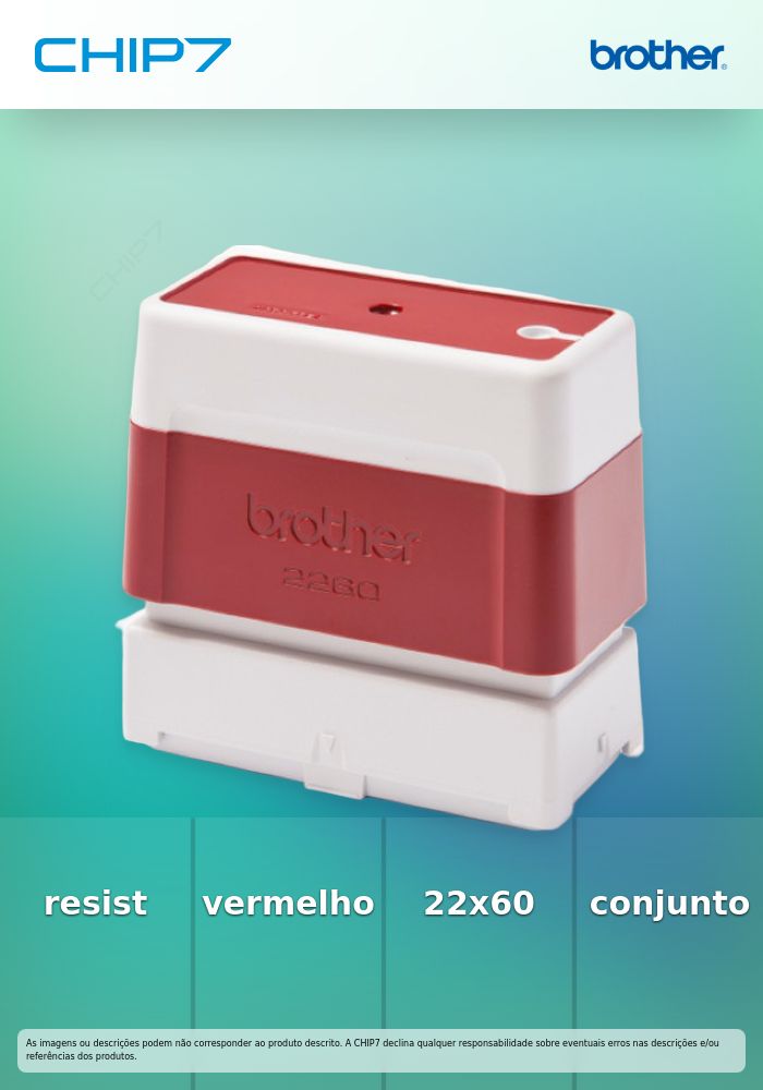 Suporte de carimbos Vermelho - Tamanho de 22mm x 60mm - 6 unidades