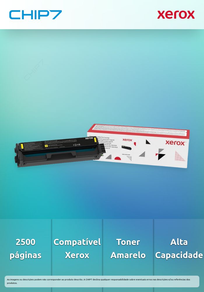 Toner Xerox C230 / C235 Yellow High Capacity Toner Cartridge (2,500 pages)