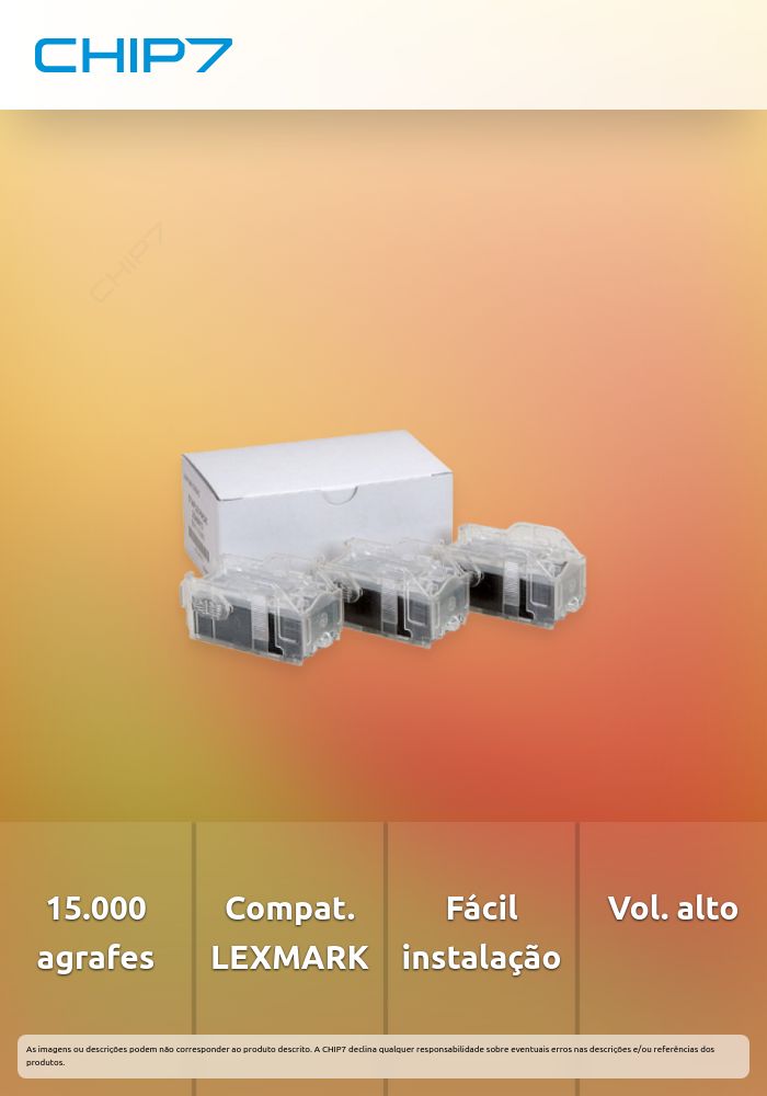 Embalagem de agrafes LEXMARK (3 caixas) 3 x 5,000 un.