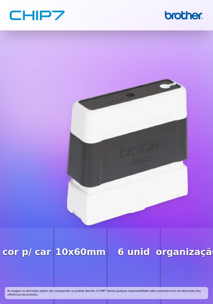 Suporte de carimbos Preto - Tamanho de 10mm x 60mm - 6 unidades