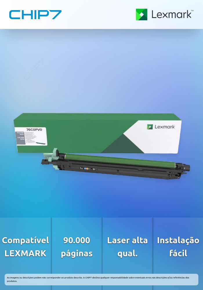 Unidade Fotocondutora LEXMARK 76C0PV0 Cor 90K a 5% - CS921/923, CX920/921/923/924