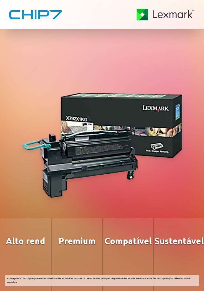 Lexmark Toner Black High Yield Pages 20.000, X792X1KG (Pages