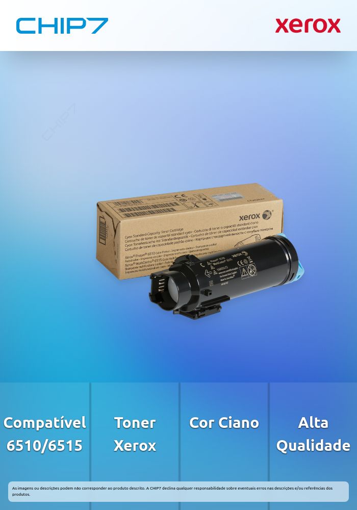 Xerox WorkCentre 6515 - Azul cyan - original - cartucho de toner - para Phaser 6510, WorkCentre 6515