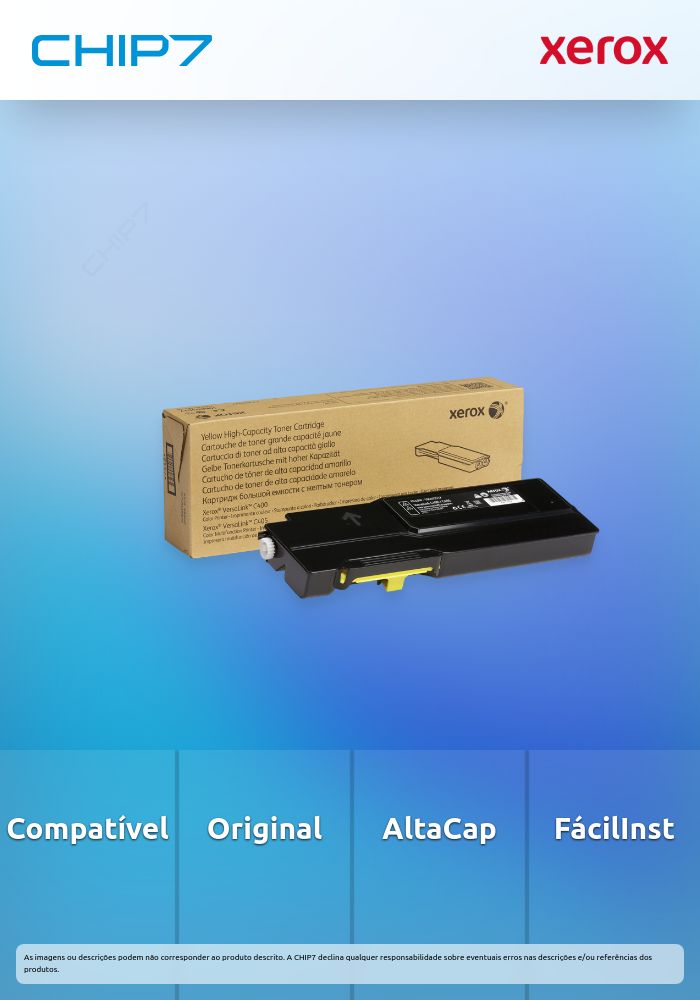 Xerox VersaLink C405 - Alta capacidade - amarelo - original - cartucho de toner - para VersaLink C400, C405