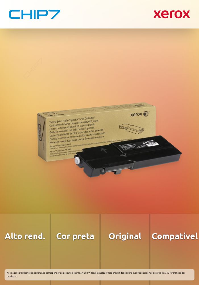 Xerox VersaLink C405 - Capacidade Extra Elevada - preto - original - cartucho de toner - para VersaLink C400, C405