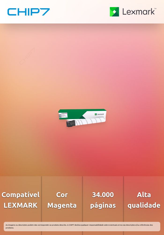 Toner LEXMARK 76C0HM0 Magenta 34K a 5% - CS923, CX921/923/924
