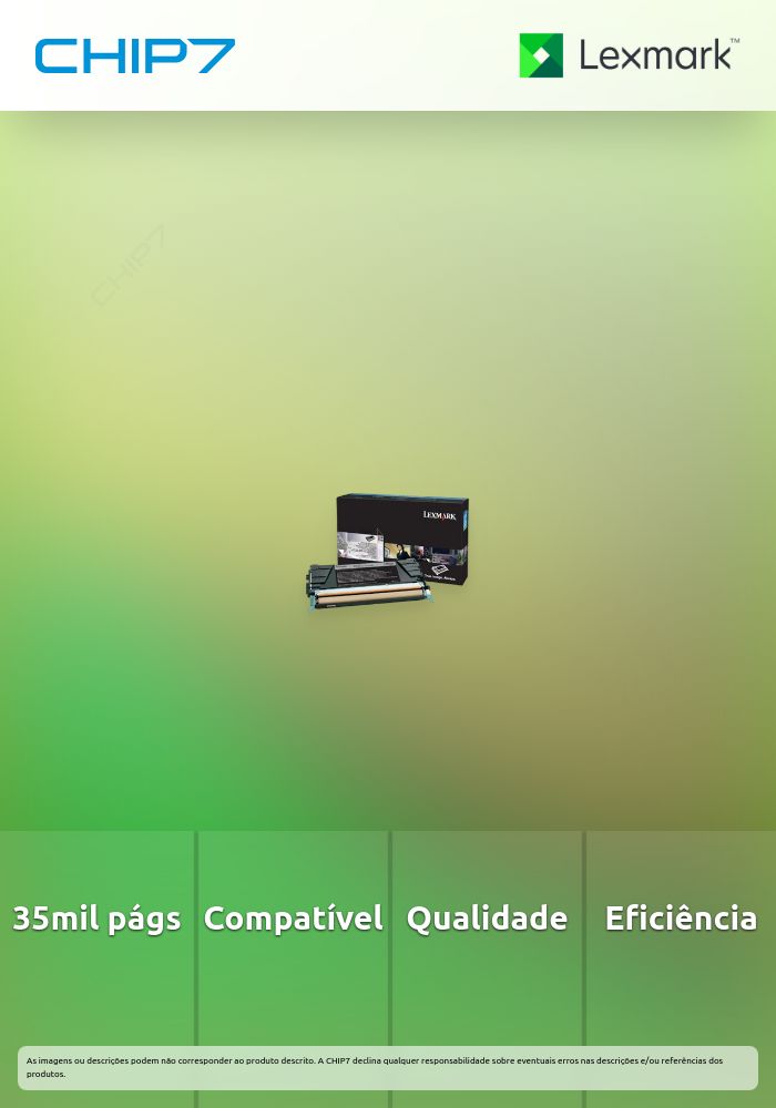 Toner LEXMARK 24B6020 Preto BSD Extra 35K a 5% - XM7155,XM7163,XM7170