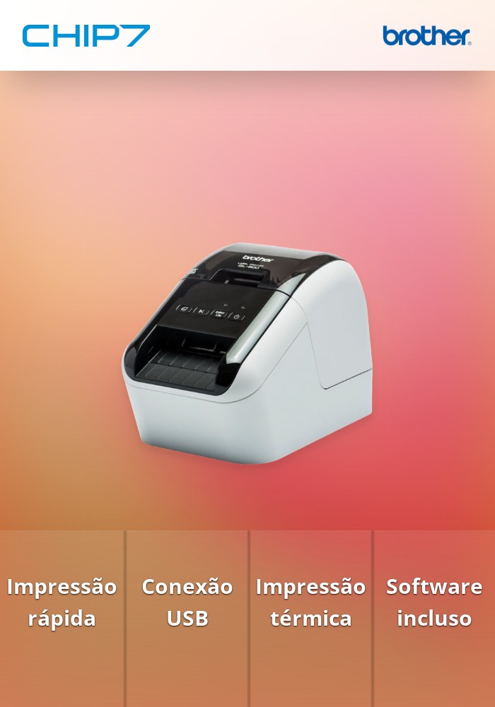 Impressora de Etiquetas BROTHER QL-800 - USB