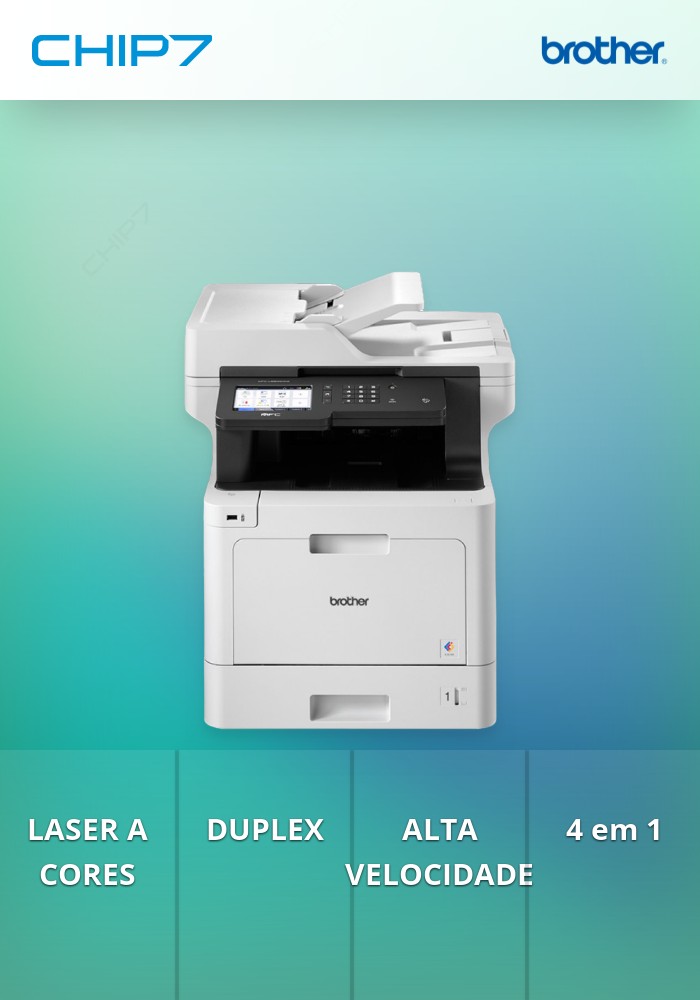 MFC-L8900CDW - Multifunções laser a cores profissional de alta velocidade, com rede, duplex automático (4 em 1) e toner de mega capacidade  - válido p/ unid. faturadas até 31 de Janeiro e limitado a 6 unid. por cliente