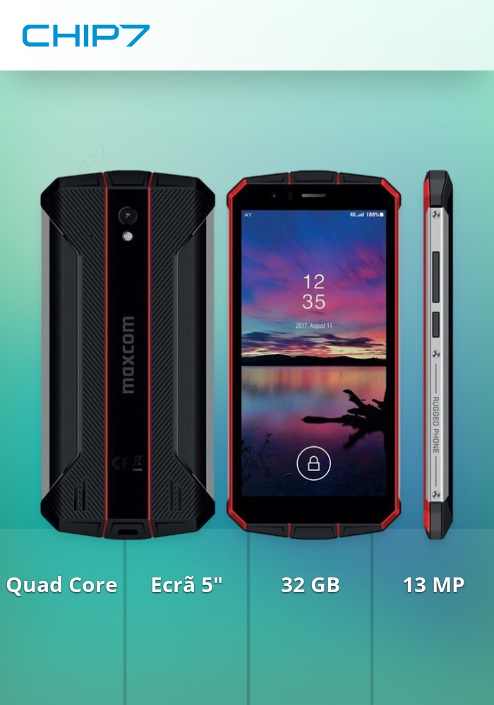 MAXCOM SMART MS507 FS 4G LTE 5 HD 3GB+32GB SMARTPHONE ANDROID 9 BLACK ...