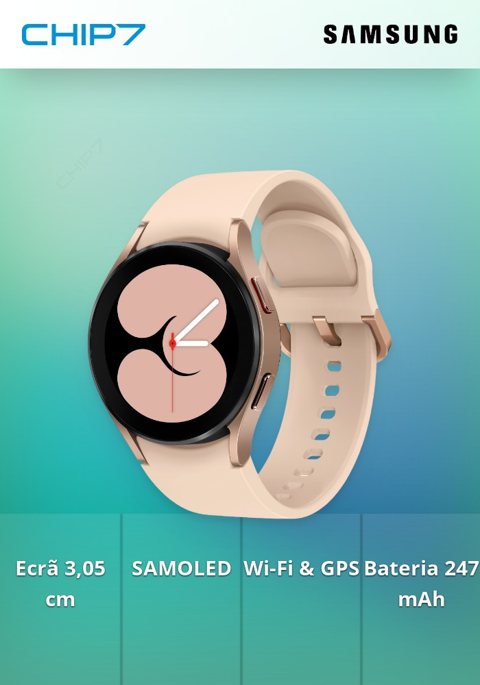 Smartwatch Samsung Galaxy Watch4 R860 40mm Rosa Dourado CHIP7