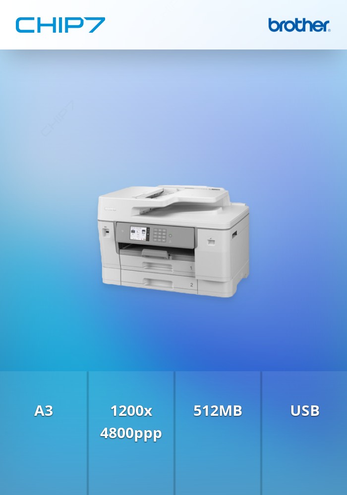 MFC-J6955DW - Multifunções profissional de tinta A3, WiFi, dupla bandeja, frente e verso até A3 em todas as funções e tinteiros XL muito económicos. Impressora A3 + Copiadora A3 + Scanner A3 + Fax A3