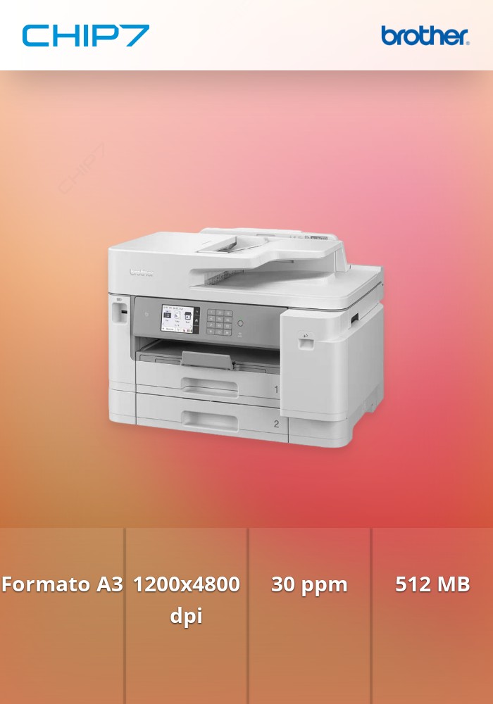MFC-J5955DW - Multifunções profissional de tinta A4, WiFi, impressão até A3, dupla bandeja, duplex até A4 em todas as funções e tinteiros XL muito económicos (Impressora A3 + Copiadora A4 + Scanner A4 + Fax A4)