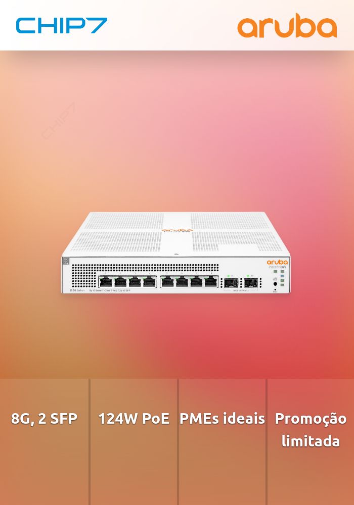 Aruba IOn 1930 8G 2SFP 124W Switch  - preço válido p/ unidades faturadas até 7 de maio ou fim de stock