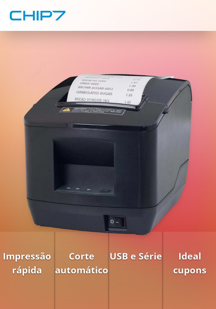 Impressora DDIGITAL Térmica V320L c/ Corte - USB / Serie