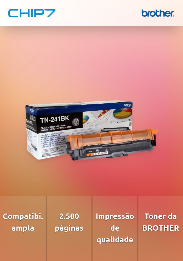 Toner BROTHER TN241BK Preto 2,5K - HL-3140CW/3150CDW