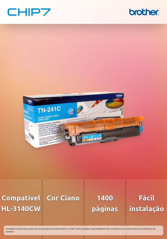 Toner BROTHER TN241C Ciano 1,4k - HL-3140CW/3150CDW